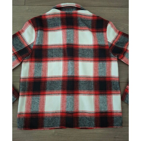 BB Dakota By Steve Madden Women's Button Down Boxy Shacket Women's XS Red - Picture 8 of 8